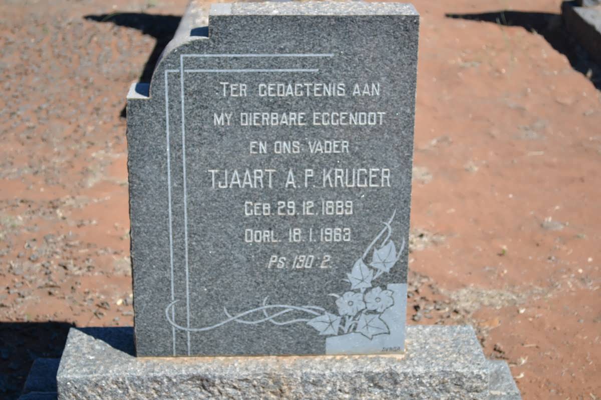 KRUGER Tjaart A.P. 1889-1963