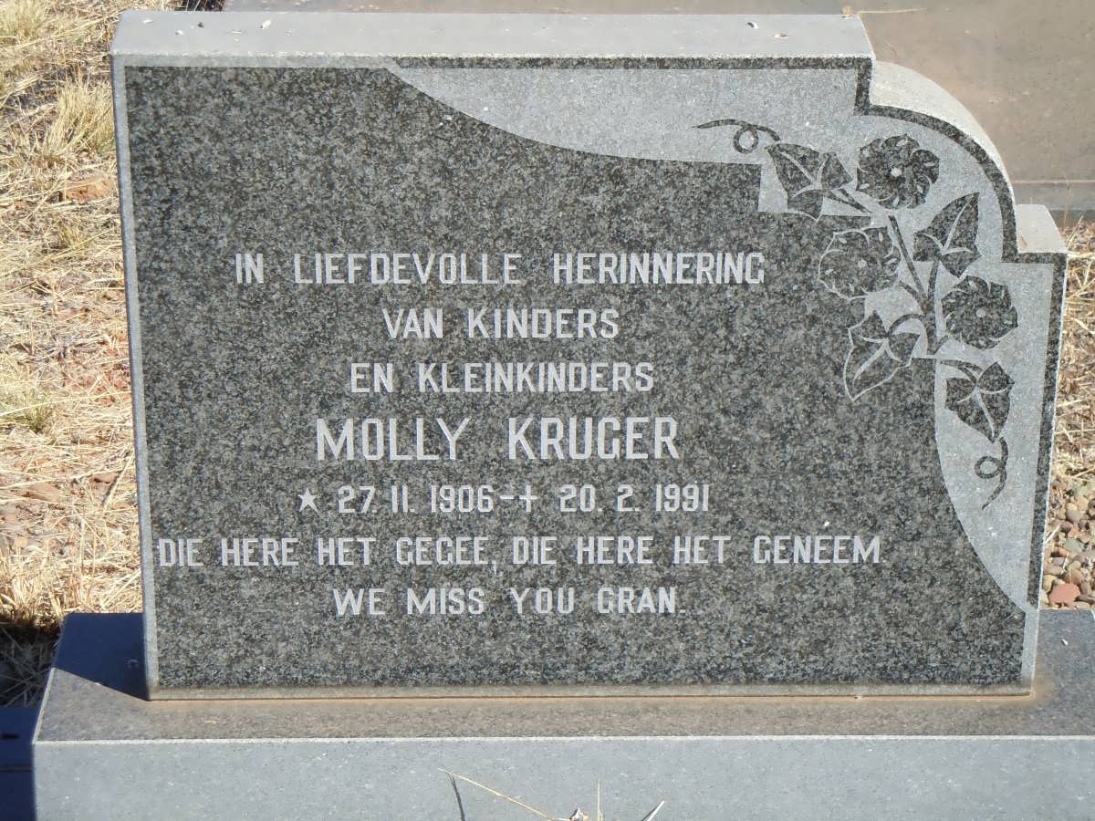 KRUGER Molly 1906-1991