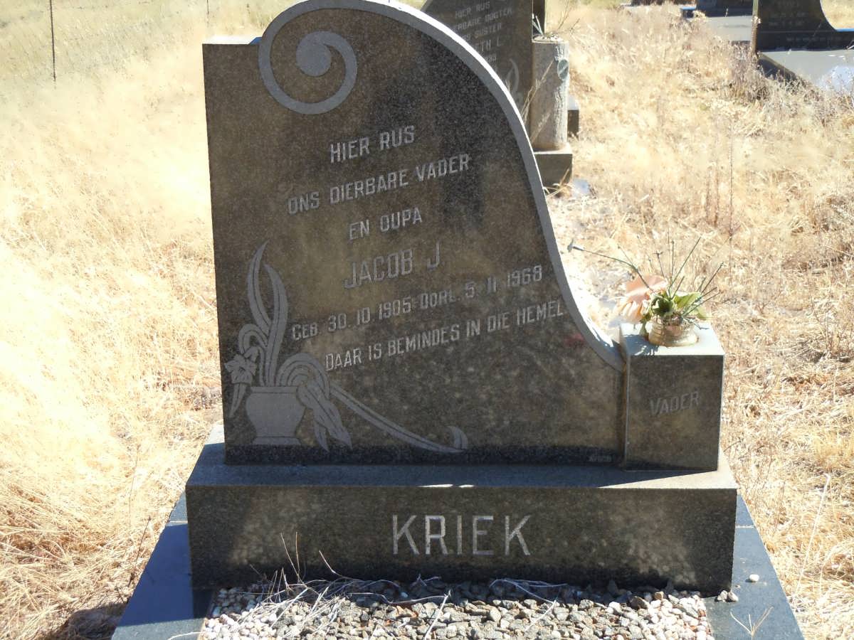 KRIEK Jacob J. 1905-1968