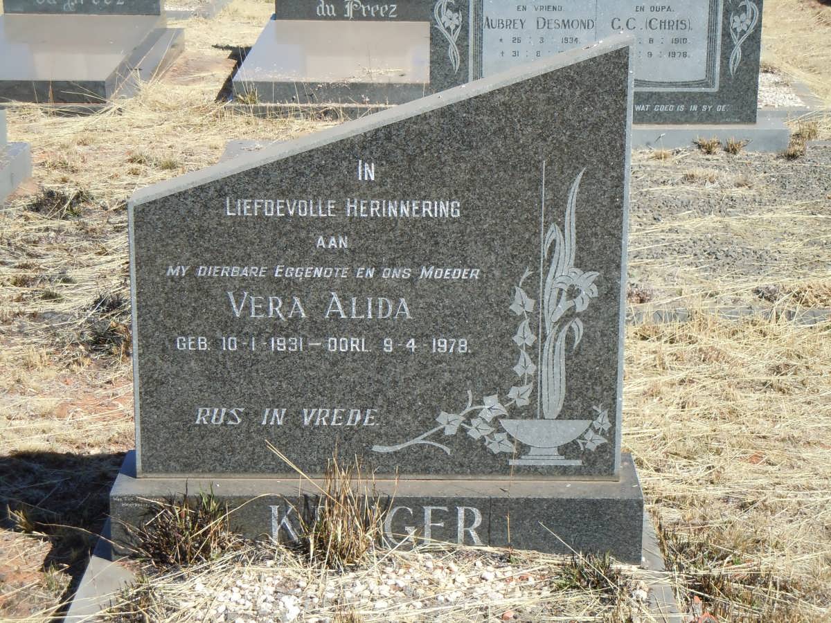KRUGER Vera Alida 1931-1978