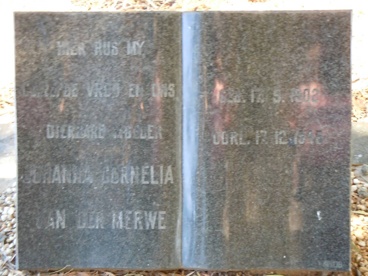 MERWE Johanna Cornelia, van der 1902-1945