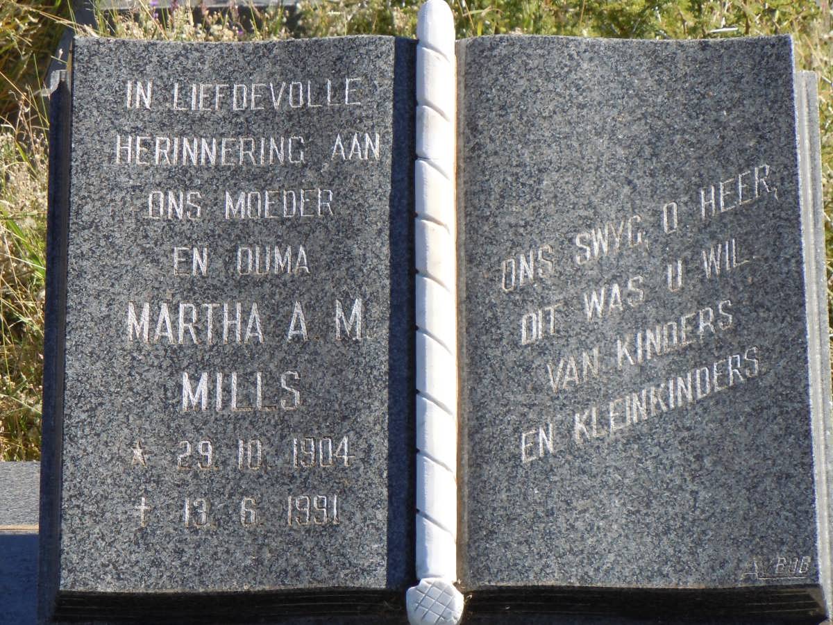 MILLS Martha A.M. 1904-1991