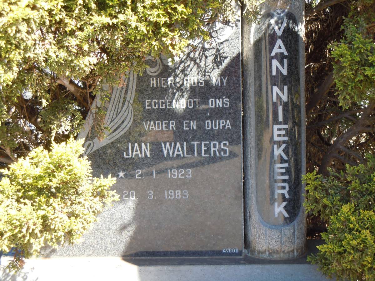 NIEKERK Jan Walters, van 1923-1983