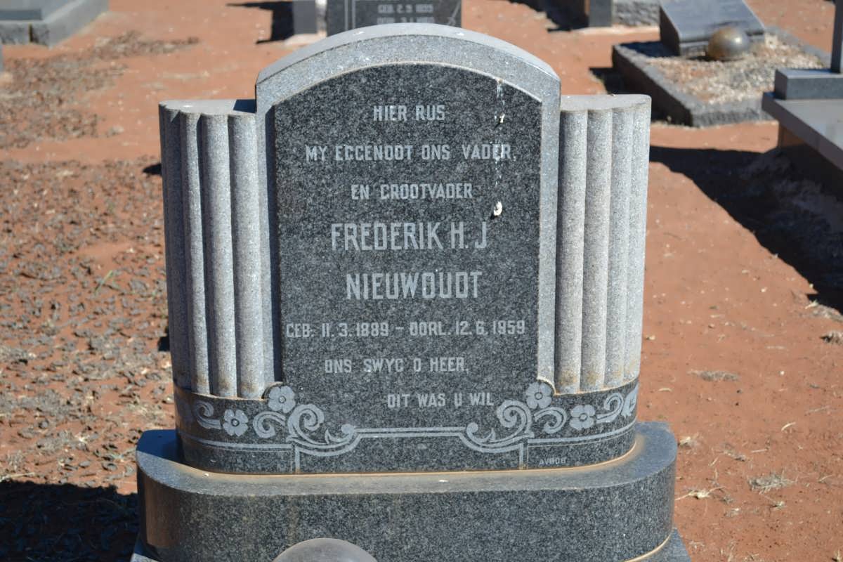 NIEUWOUDT Frederik H.J. 1889-1959