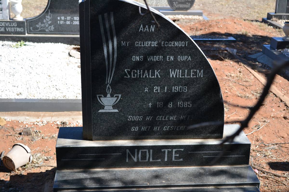 NOLTE Schalk Willem 1908-1985