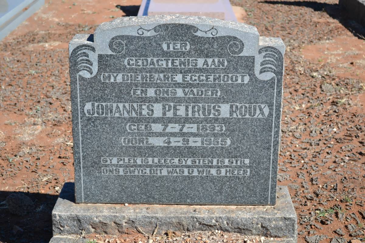 ROUX Johannes Petrus 1893-1955