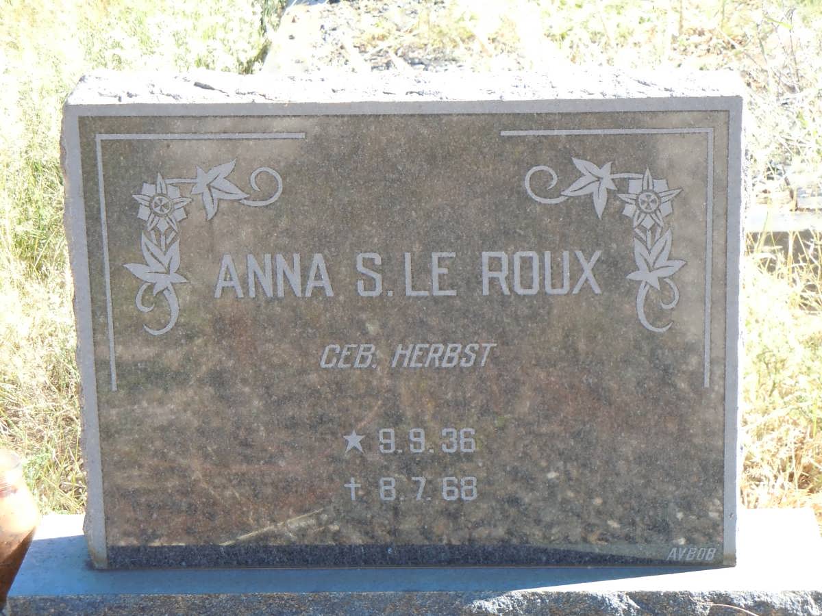 ROUX Anna S., le nee HERBST 1936-1968