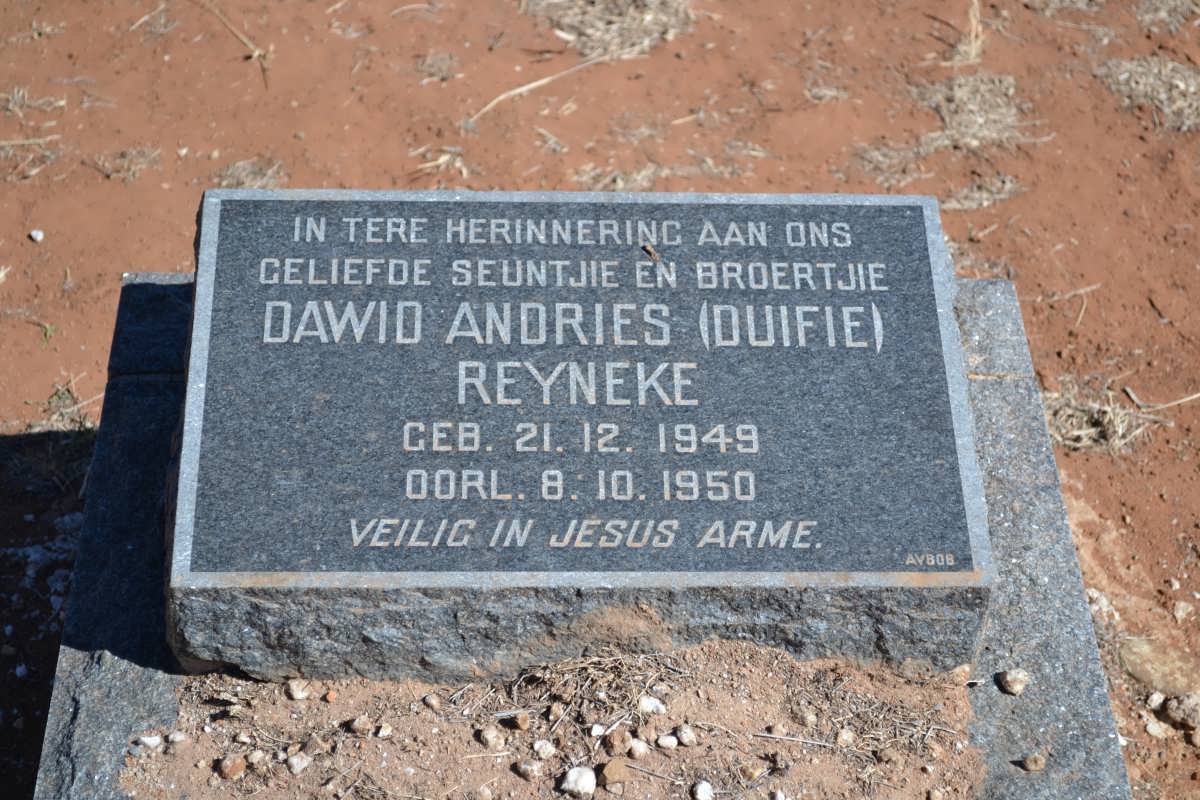 REYNEKE Dawid Andries 1949-1950