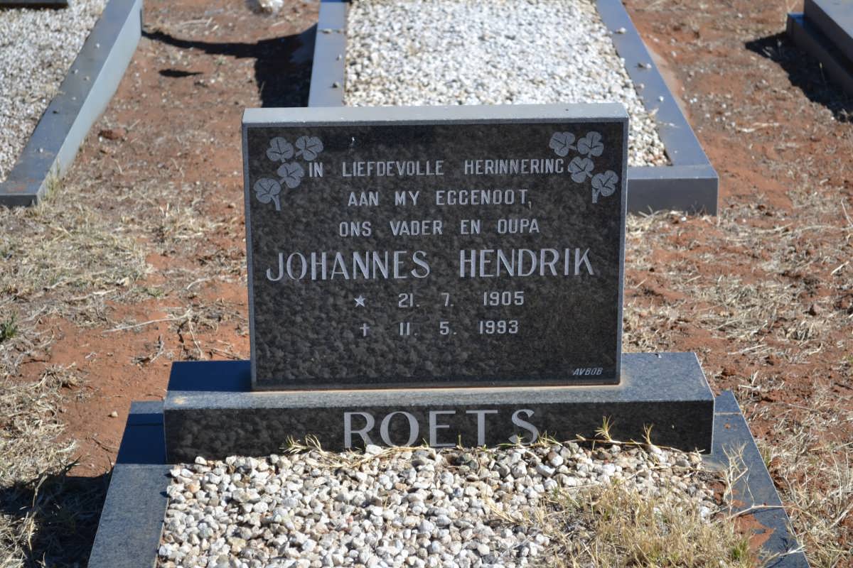 ROETS Johannes Hendrik 1905-1993