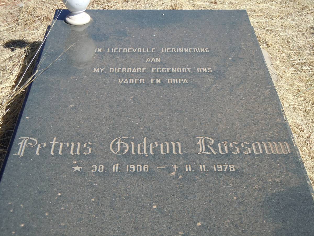 ROSSOUW Petrus Gideon 1908-1978