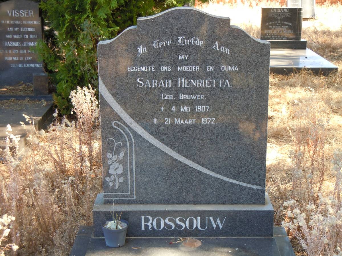 ROSSOUW Sarah Henrietta nee BRUWER 1907-1972