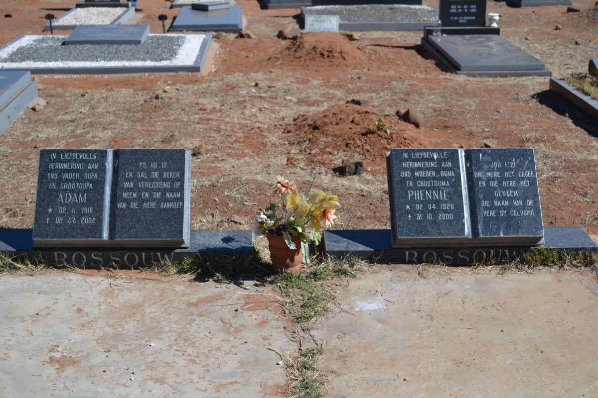 ROSSOUW Adam 1916-2002 &amp; Phennie 1920-2000
