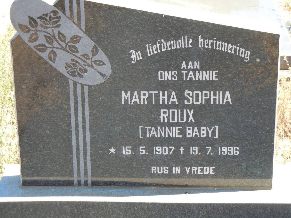 ROUX Martha Sophia 1907-1996