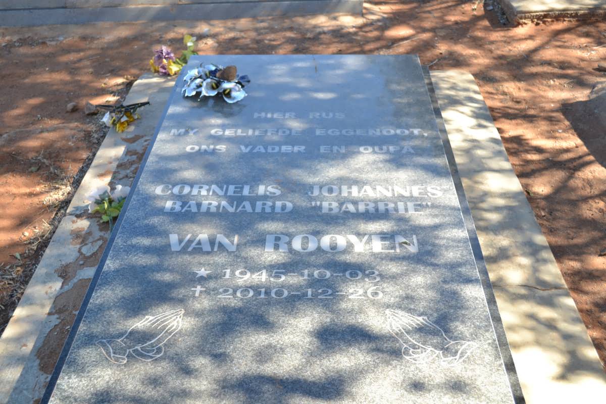 ROOYEN Cornelis Johannes Barnard, van 1945-2010