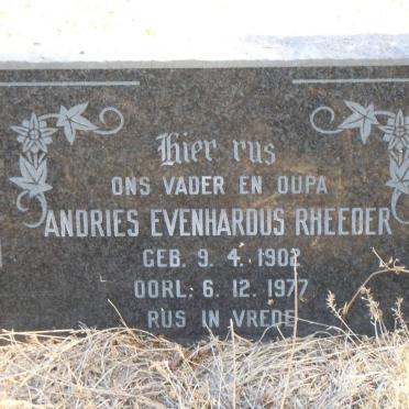 RHEEDER Andries Evenhardus 1902-1977
