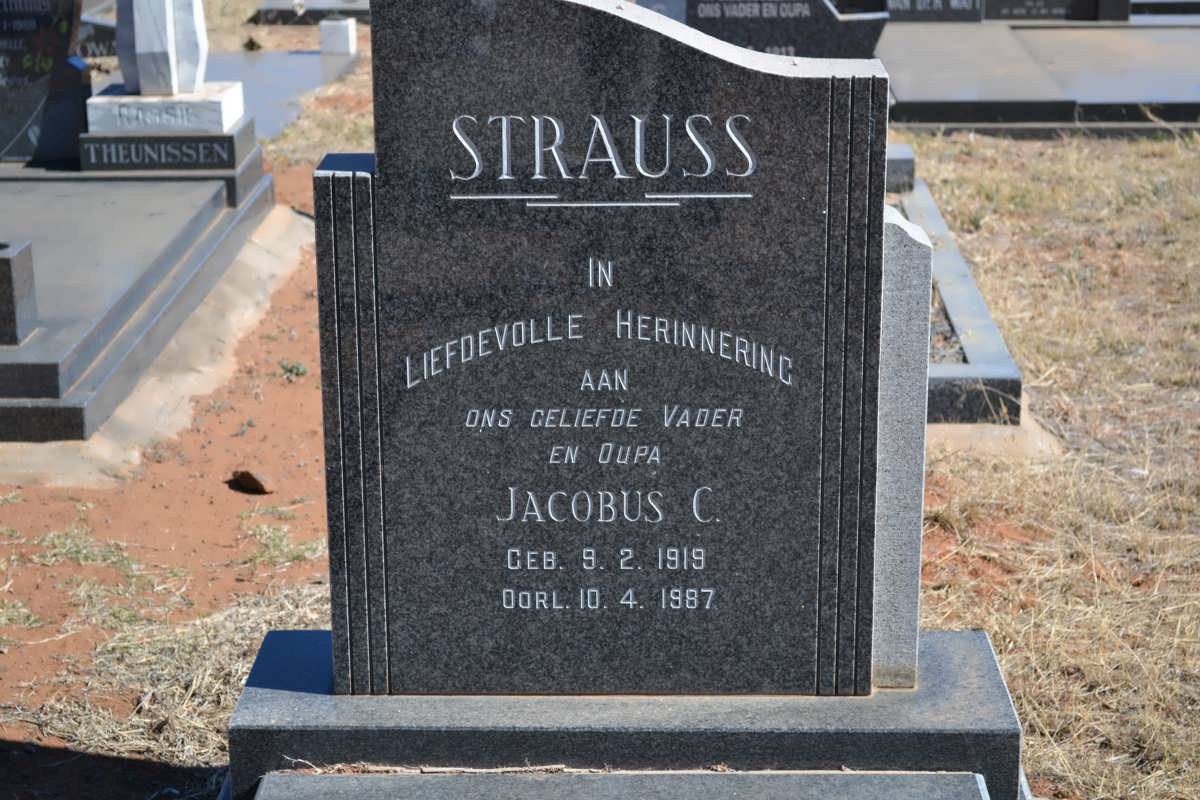 STRAUSS Jacobus C. 1919-1987