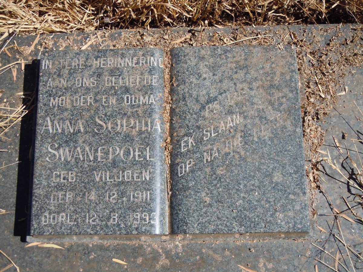 SWANEPOEL Anna Sophia nee VILJOEN 1911-1993