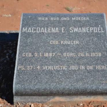 SWANEPOEL Magdalena E. nee KRUGER 1887-1958