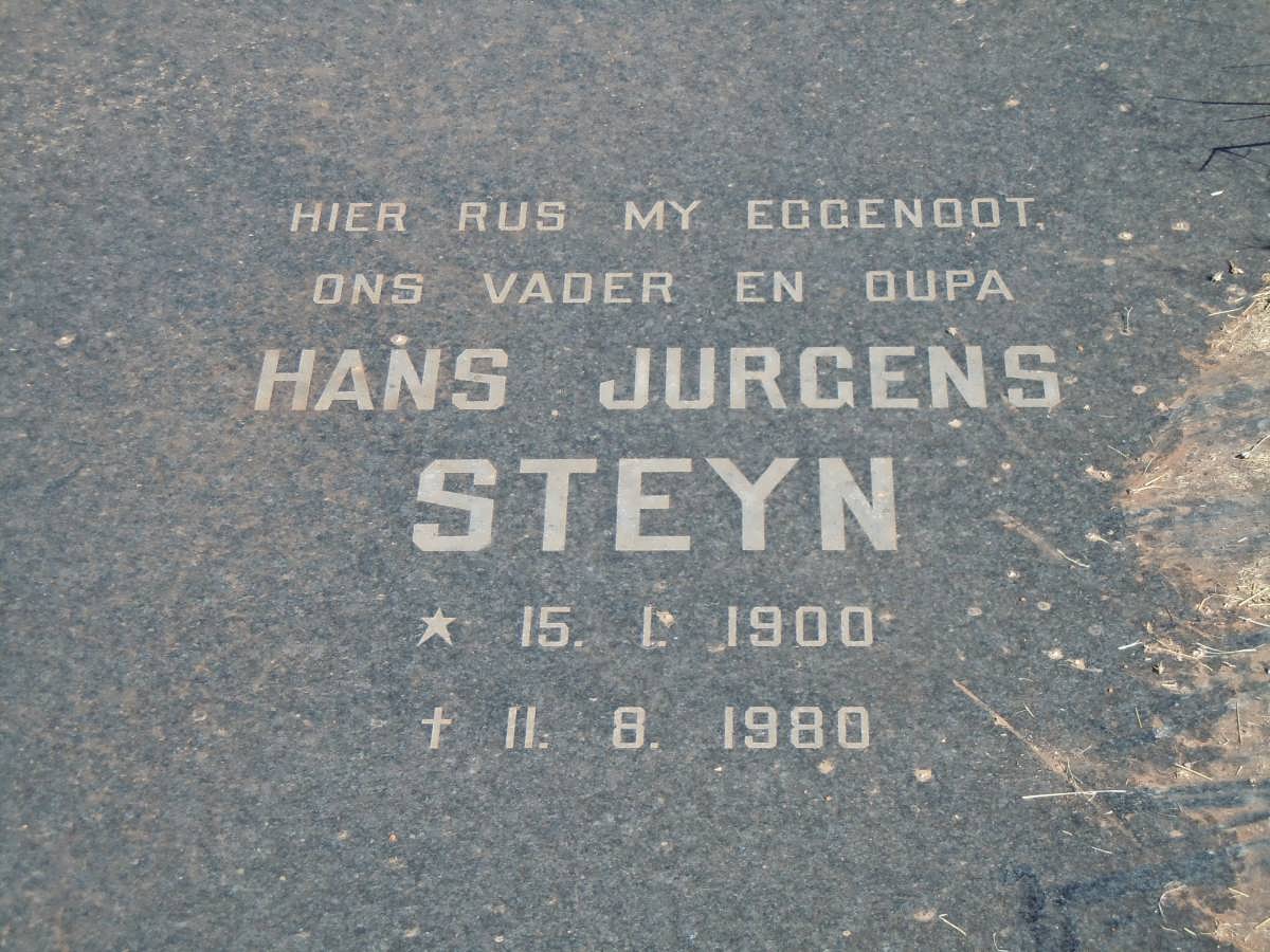 STEYN Hans Jurgens 1900-1980