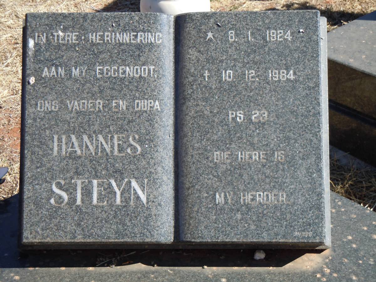 STEYN Hannes 1924-1984