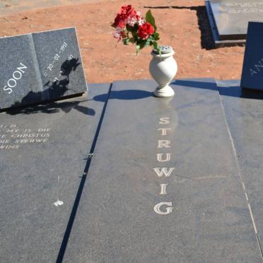 STRUWIG Soon 1917-1997 &amp; Anna 1920-