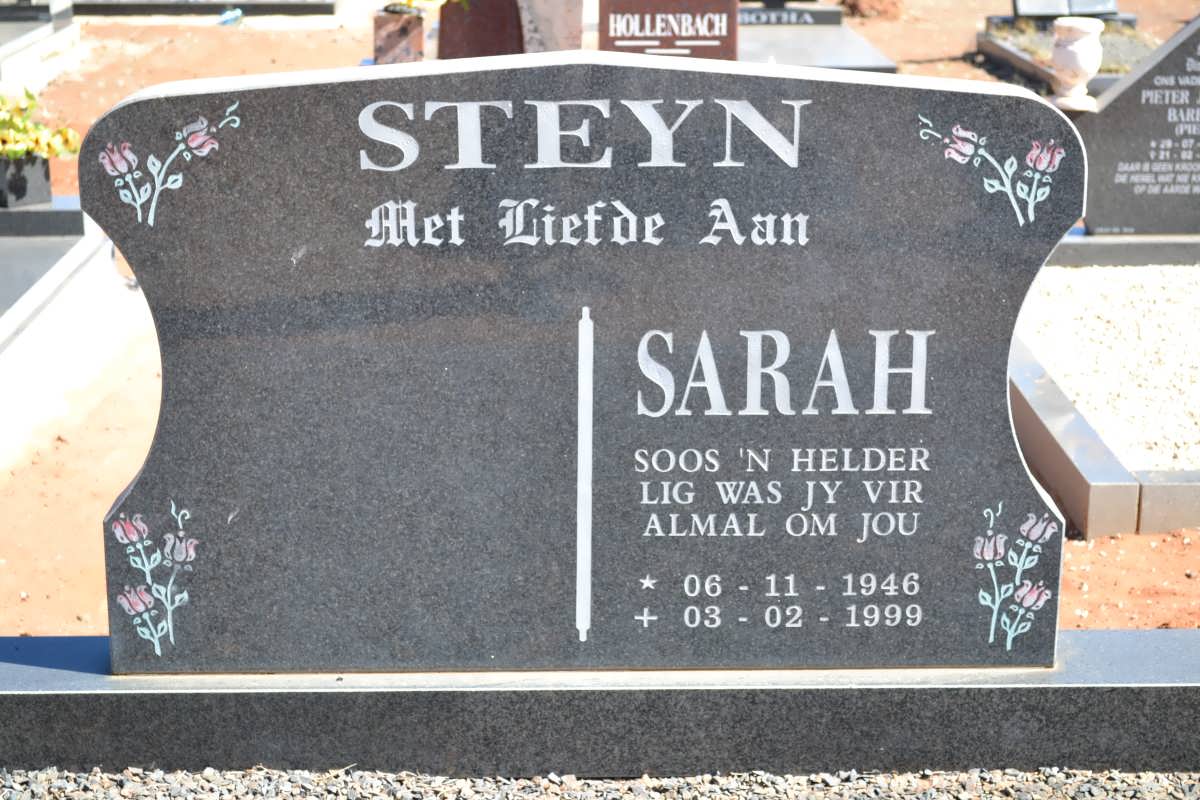 STEYN Sarah 1946-1999