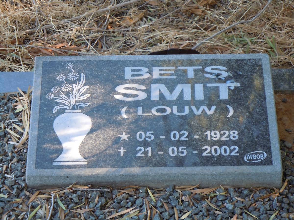 SMIT Bets nee LOUW 1928-2002