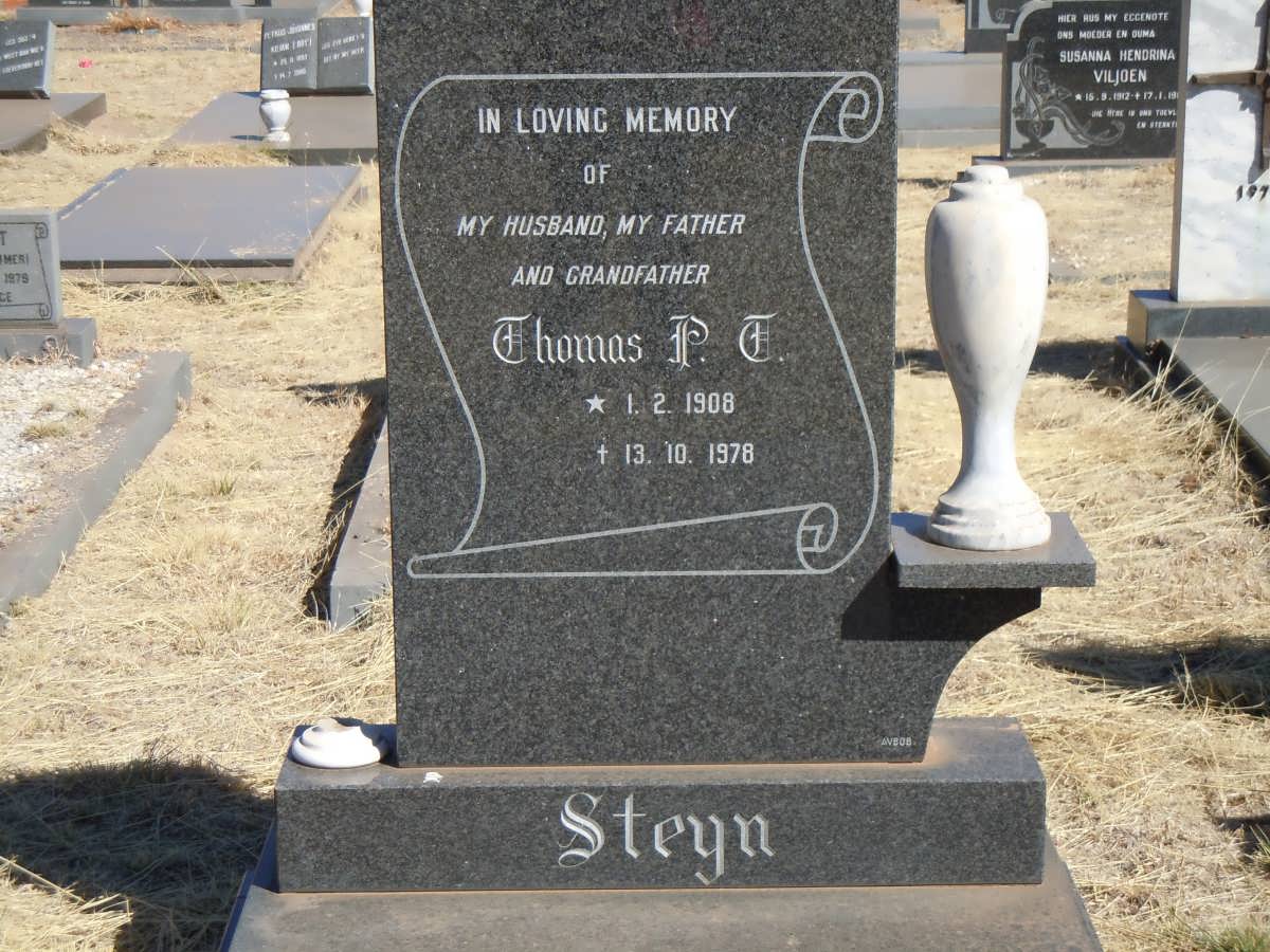 STEYN Thomas P. T. 1908-1978