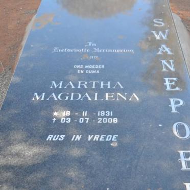SWANEPOEL Martha Magdalena 1931-2006