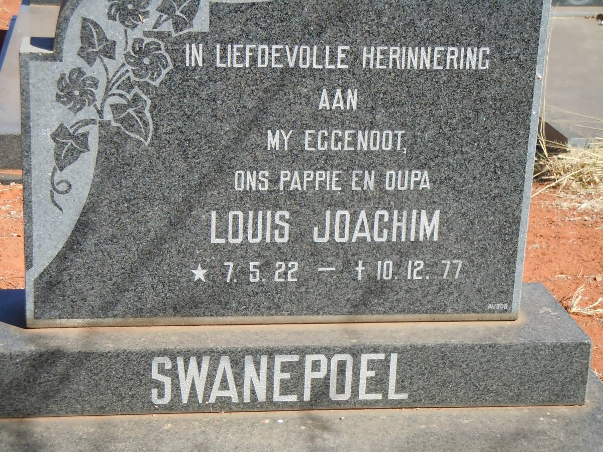 SWANEPOEL Louis Joachim 1922-1977