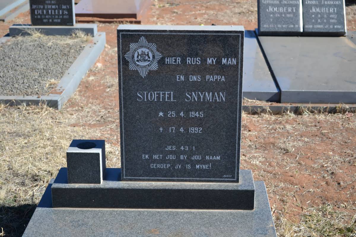 SNYMAN Stoffel 1945-1992