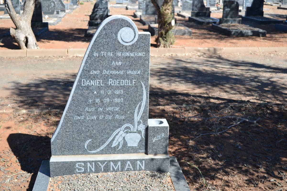 SNYMAN Daniel Roedolf 1913-1967