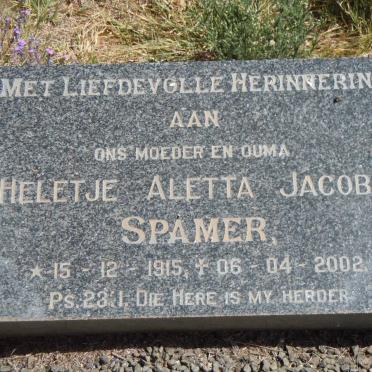 SPAMER Heletje Aletta Jacoba 1915-2002