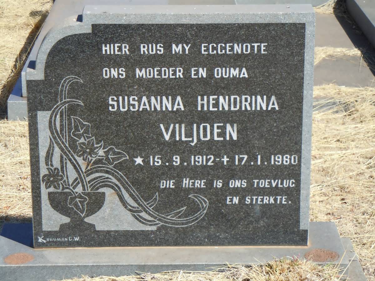 VILJOEN Susanna Hendrina 1912-1980
