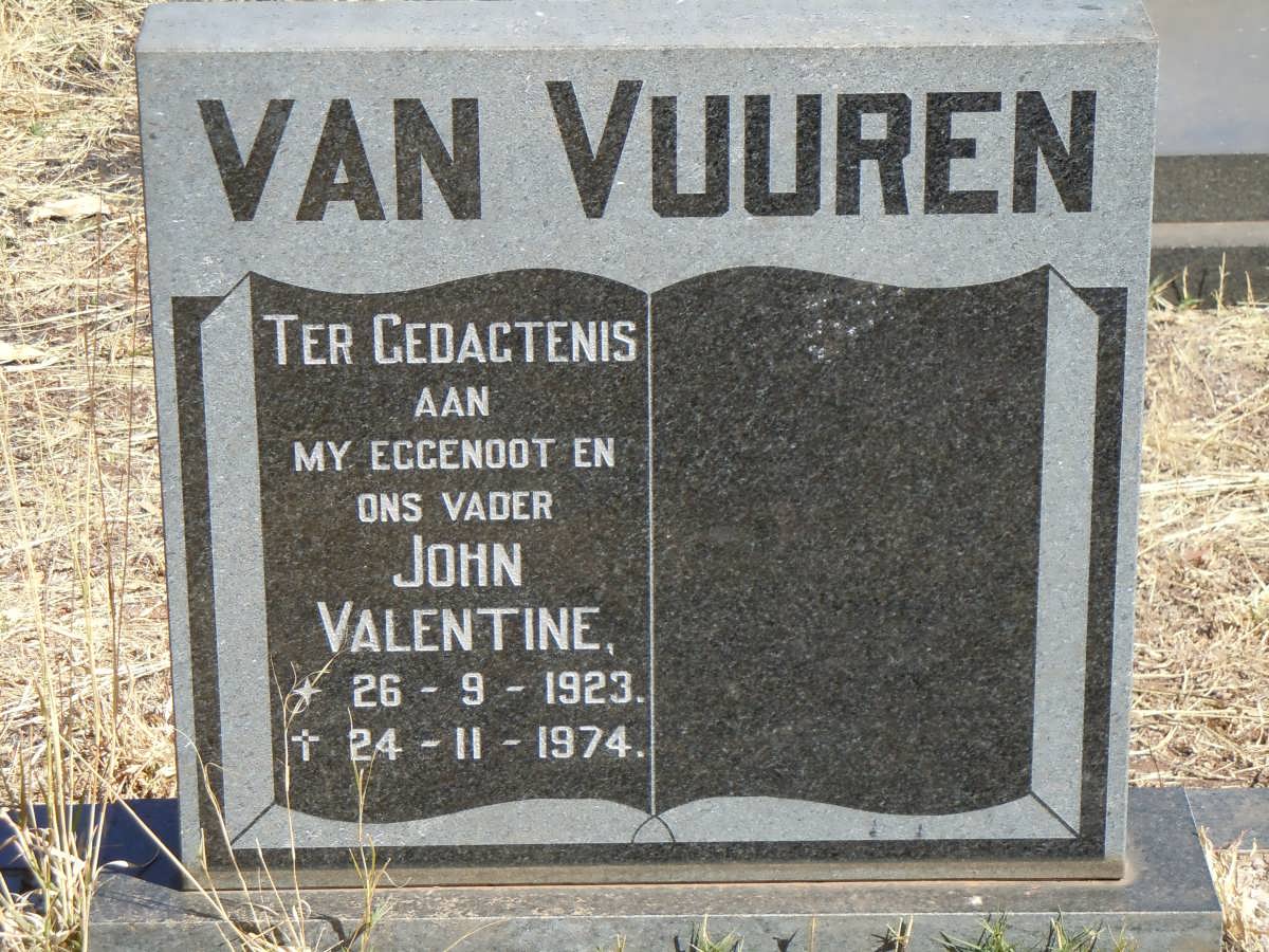 VUUREN John Valentine, van 1923-1974