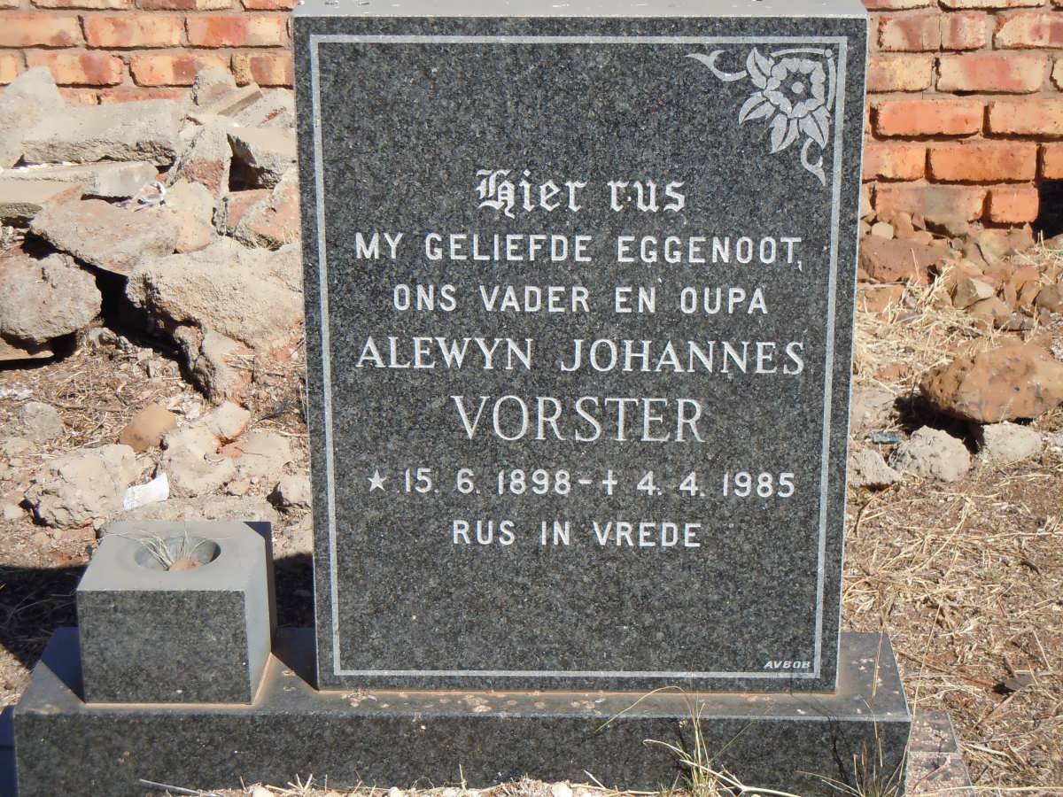 VORSTER Alewyn Johannes 1898-1985