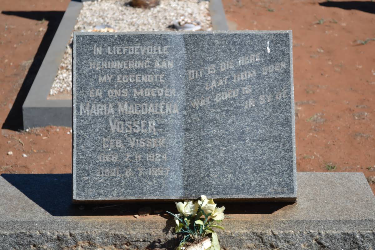 VOSSER Maria Magdalena nee VISSER 1924-1957
