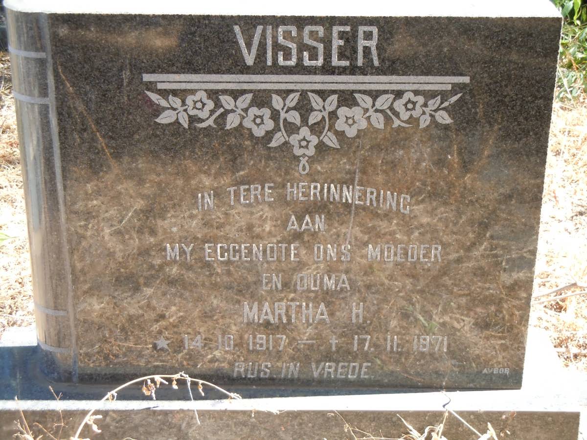 VISSER Martha H. 1917-1971