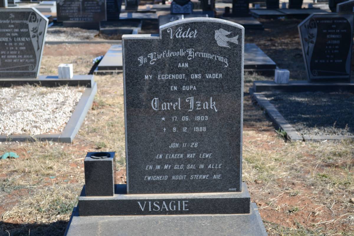 VISAGIE Carel Izak 1903-1988