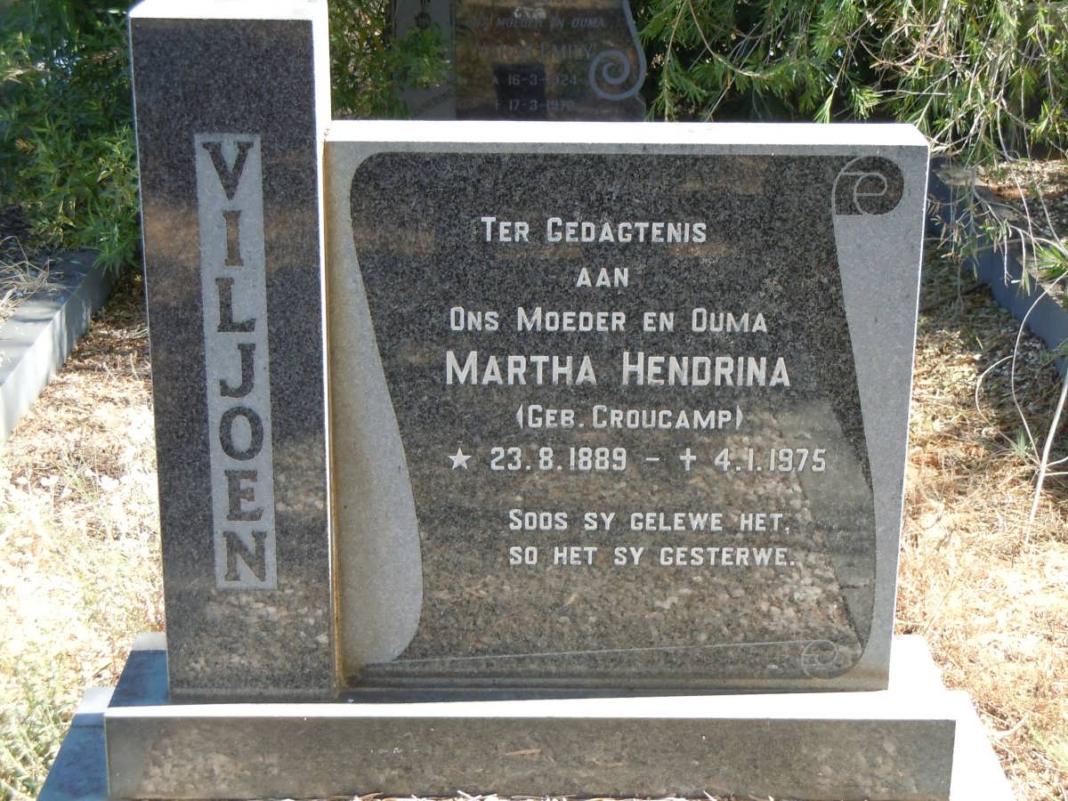 VILJOEN Martha Hendrina nee CROUCAMP 1889-1975