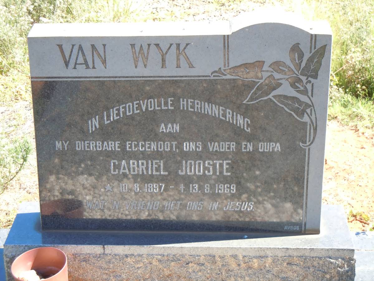 WYK Gabriel Jooste, van 1897-1969