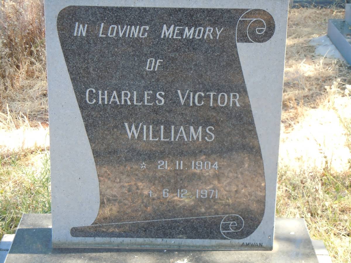 WILLIAMS Charles Victor 1904-1971