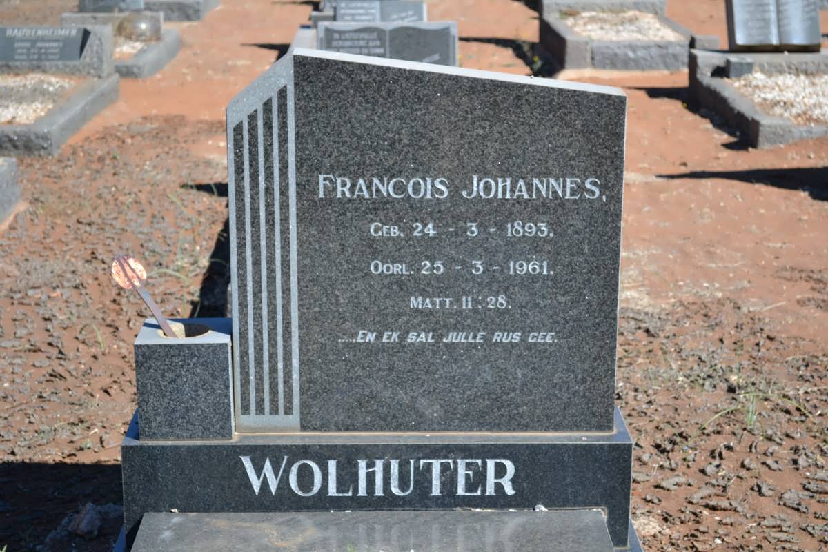 WOLHUTER Francois Johannes 1893-1961