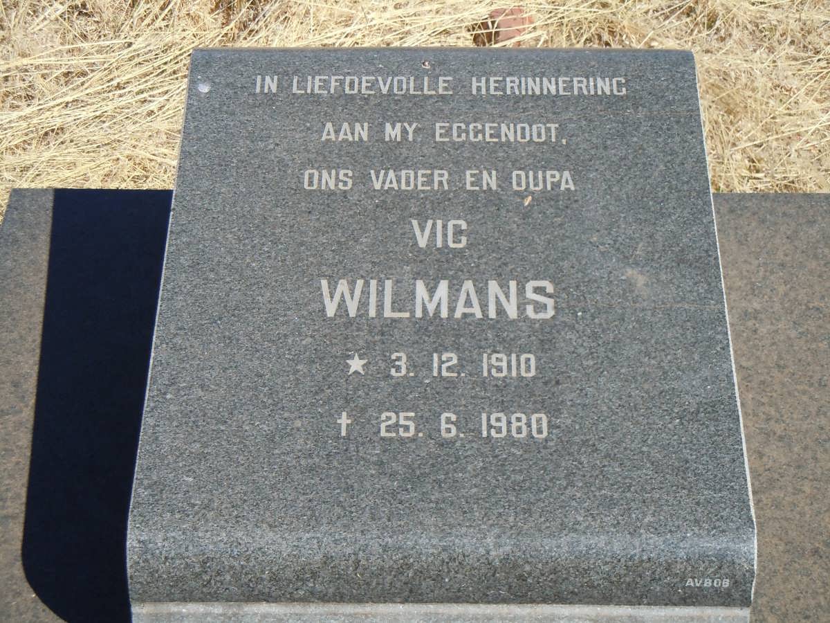 WILMANS Vic 1910-1980