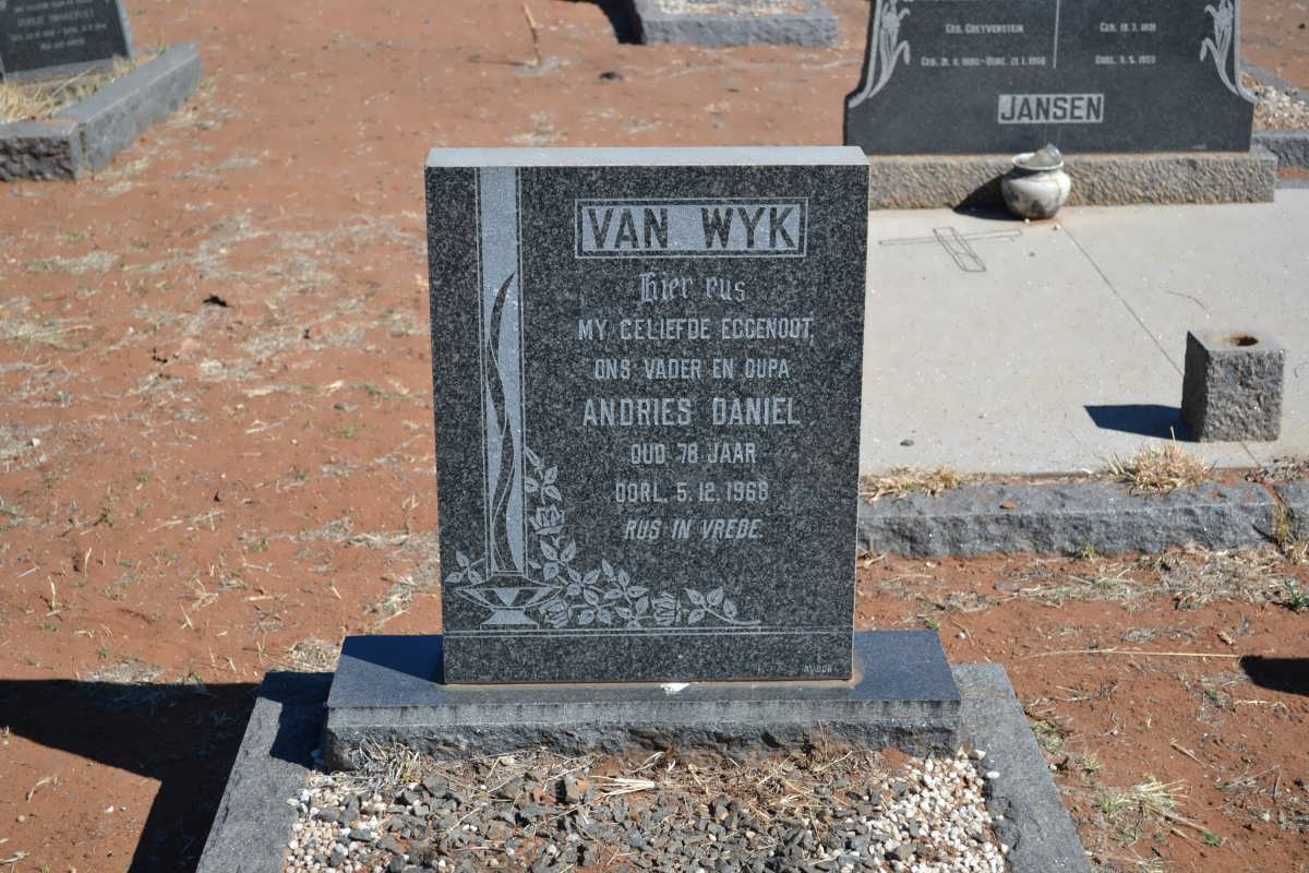 WYK Andries Daniel, van -1968