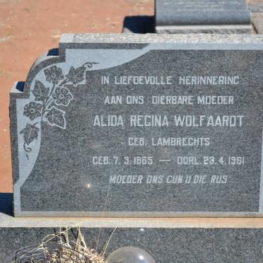 WOLFAARDT Alida Regina nee LAMBRECHTS 1865-1961