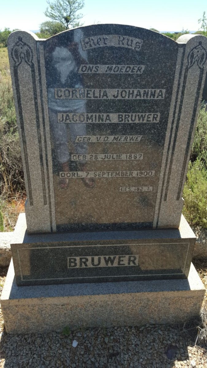 BRUWER Cornelia Johanna Jacomina nee V.D. MERWE 1867-1900