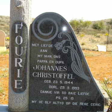 FOURIE Johannes Christoffel 1944-1993