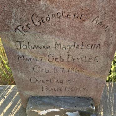 MARITZ Johanna Magdalena nee DEETLEF 1867-1914_2