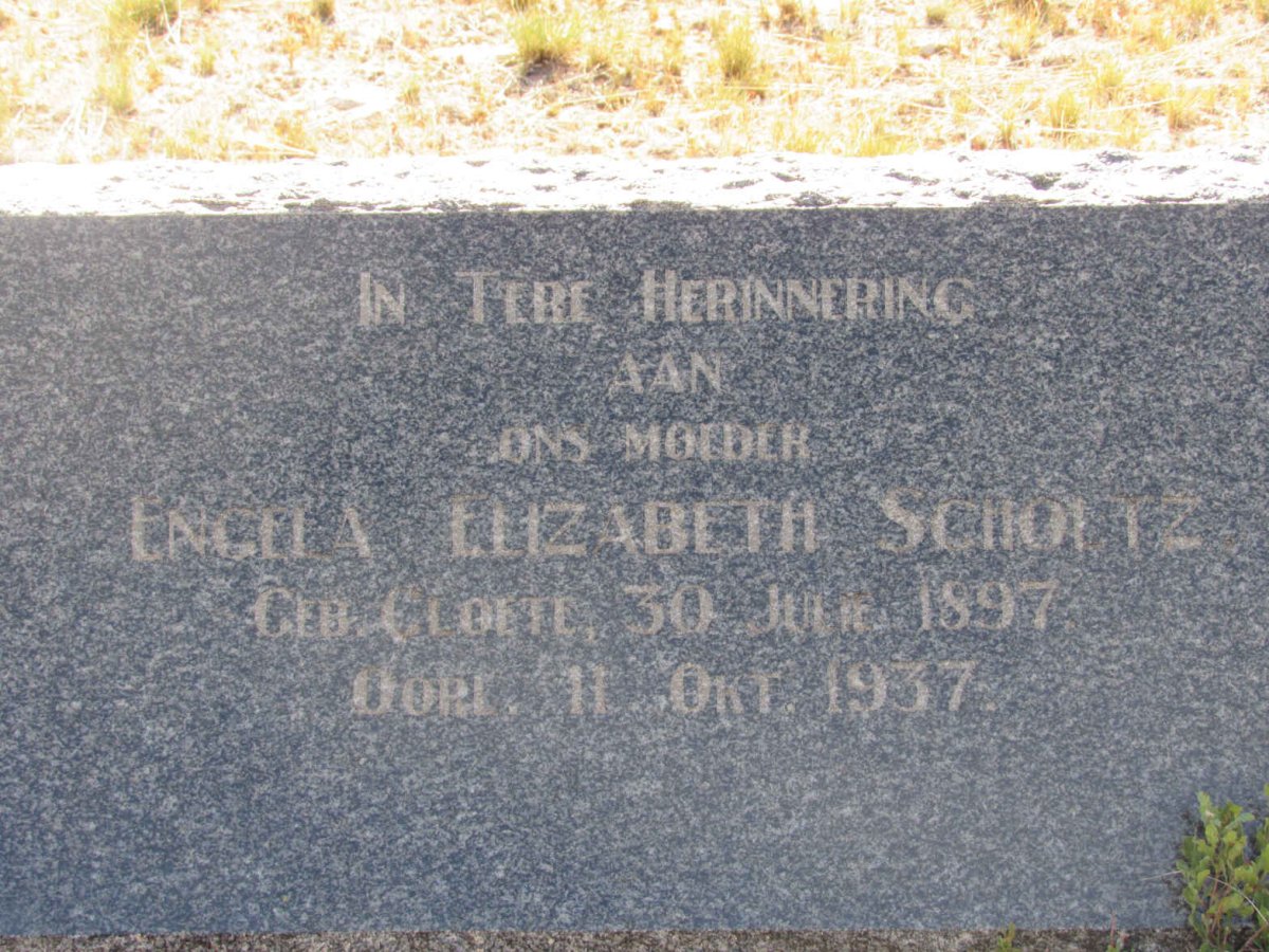 SCHOLTZ Engela Elizabeth 1897-1937